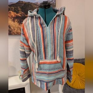 Beach Life By Ladrft Baja Hoodie Poncho, Sz L - Reposh